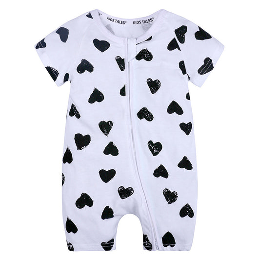 Baby Cotton Bodysuit Short Sleeve Spring Summer Newborn Girl Boy Romper