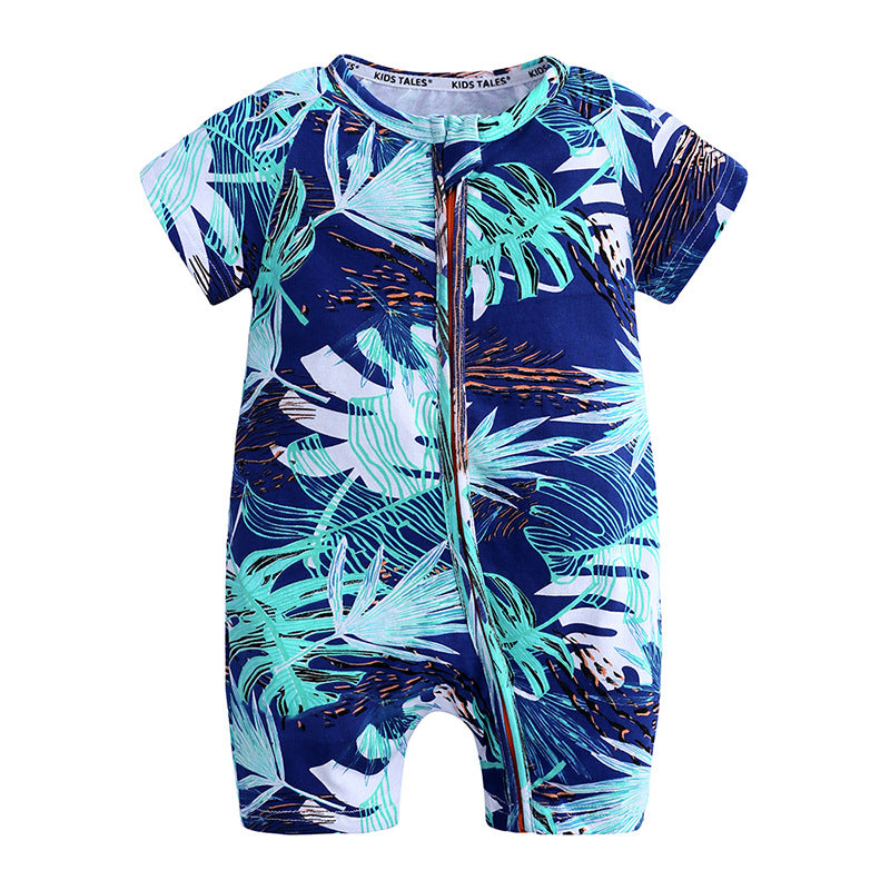 Baby Cotton Bodysuit Short Sleeve Spring Summer Newborn Girl Boy Romper