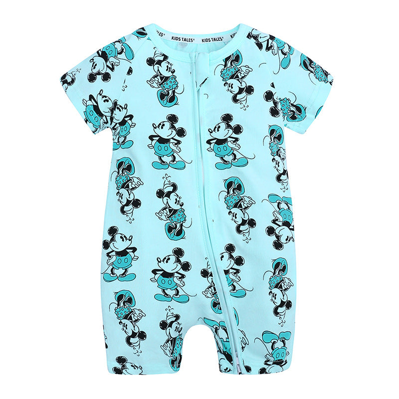 Baby Cotton Bodysuit Short Sleeve Spring Summer Newborn Girl Boy Romper