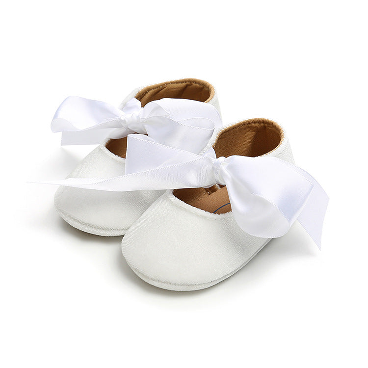 Ribbon Spring And Autumn Baby Princess Shoes Baby Shoes Soft-soled Toddler Shoes Baby Shoes