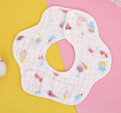 Baby Cotton Bib Flower Shape