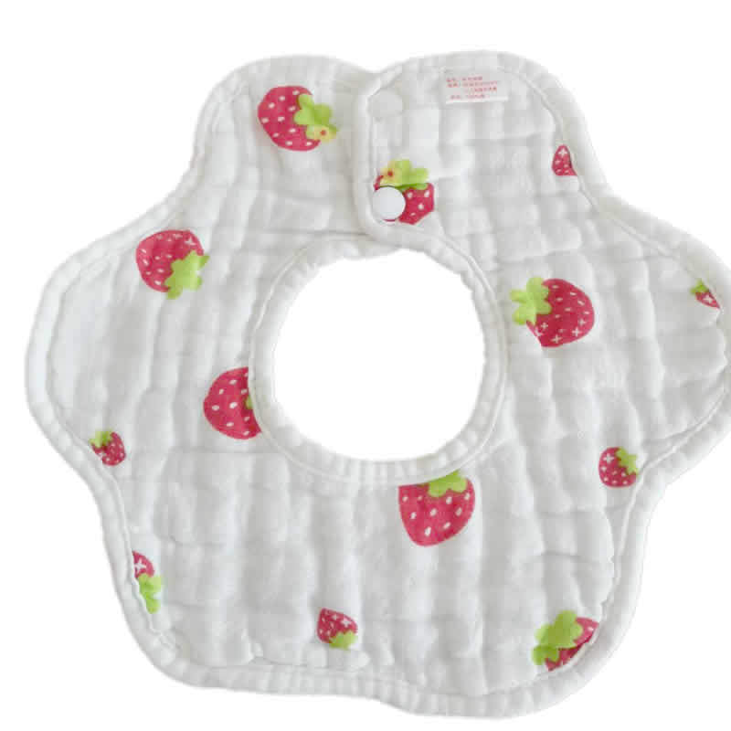 Baby Cotton Bib Flower Shape