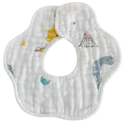 Baby Cotton Bib Flower Shape