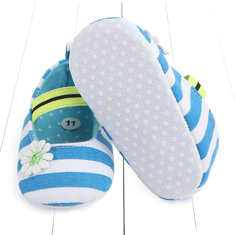 Striped Flower Baby Shoes Baby Non-slip Toddler Shoes