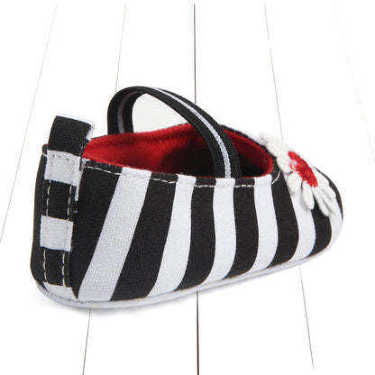 Striped Flower Baby Shoes Baby Non-slip Toddler Shoes