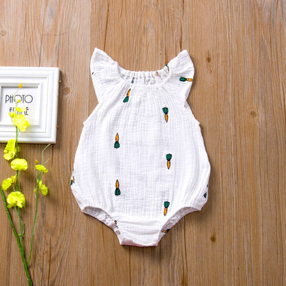 Baby Jumpsuit Summer Newborn Folds Jumpsuit