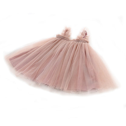 Baby Net Gauze Skirt With Wooden Ears Princess Dress Tutu Skirt