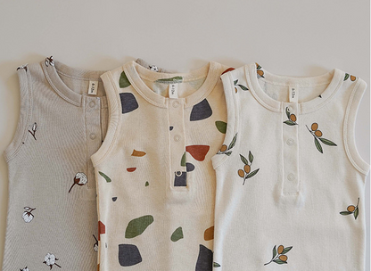 Baby Siamese Romper Sleeveless Vest Summer Bag Clothes New Baby Cotton Triangle Climb For Boys and Girls