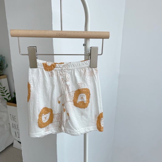 Baby Summer Breathable Slub Cotton Shorts