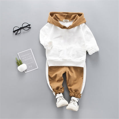 1-3Y Baby Hooded Sweater and Pants Boy Girl Autumn Winter Hoodie Newborn Baby