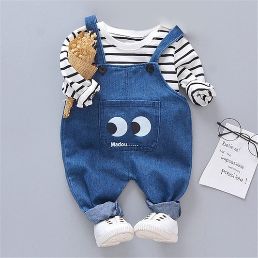 1-3Y Baby Hooded Sweater and Pants Boy Girl Autumn Winter Hoodie Newborn Baby