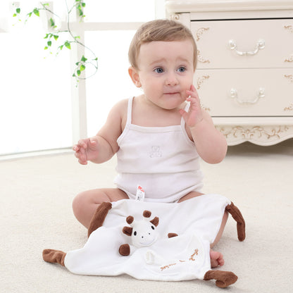 Newborn Baby Deer Saliva Towel Baby Animal Sleep With Comfort Towel Plush Toy Manufacturer Wholesale