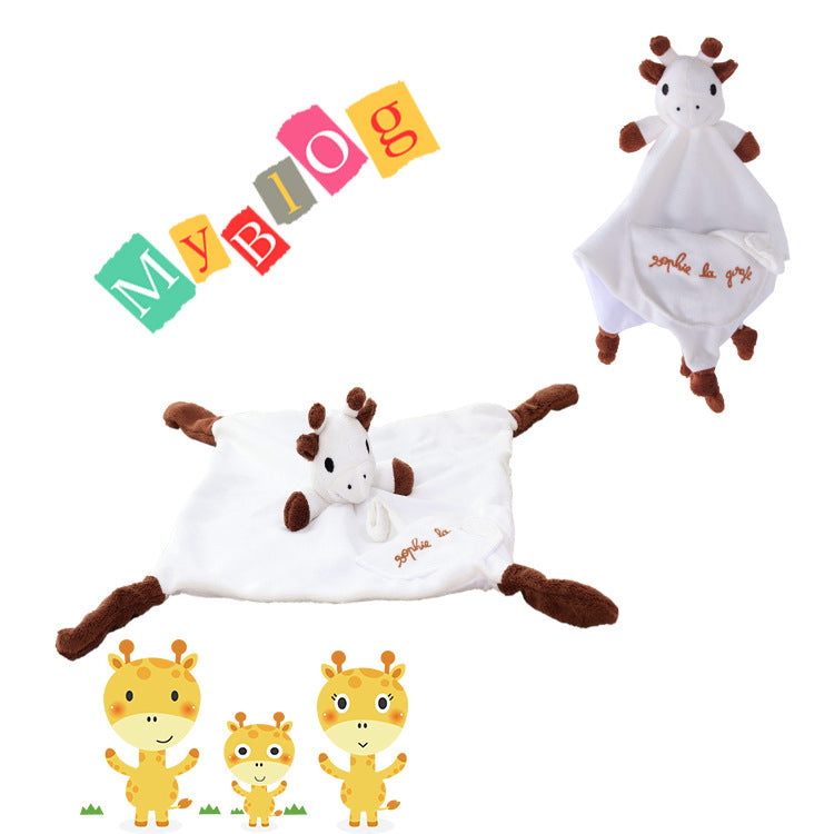 Newborn Baby Deer Saliva Towel Baby Animal Sleep With Comfort Towel Plush Toy Manufacturer Wholesale