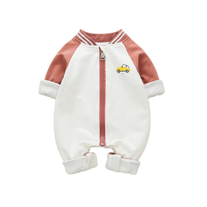 Baby Jumpsuit Spring And Autumn Long-sleeved Pure Cotton New Cartoon Outing Clothes Baby Newborn Romper