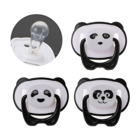 Baby Pacifier With Lid, Panda Cartoon Shape To Sleep Peacefully