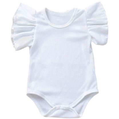 Baby Girl Short Sleeve Ruffle Onesie