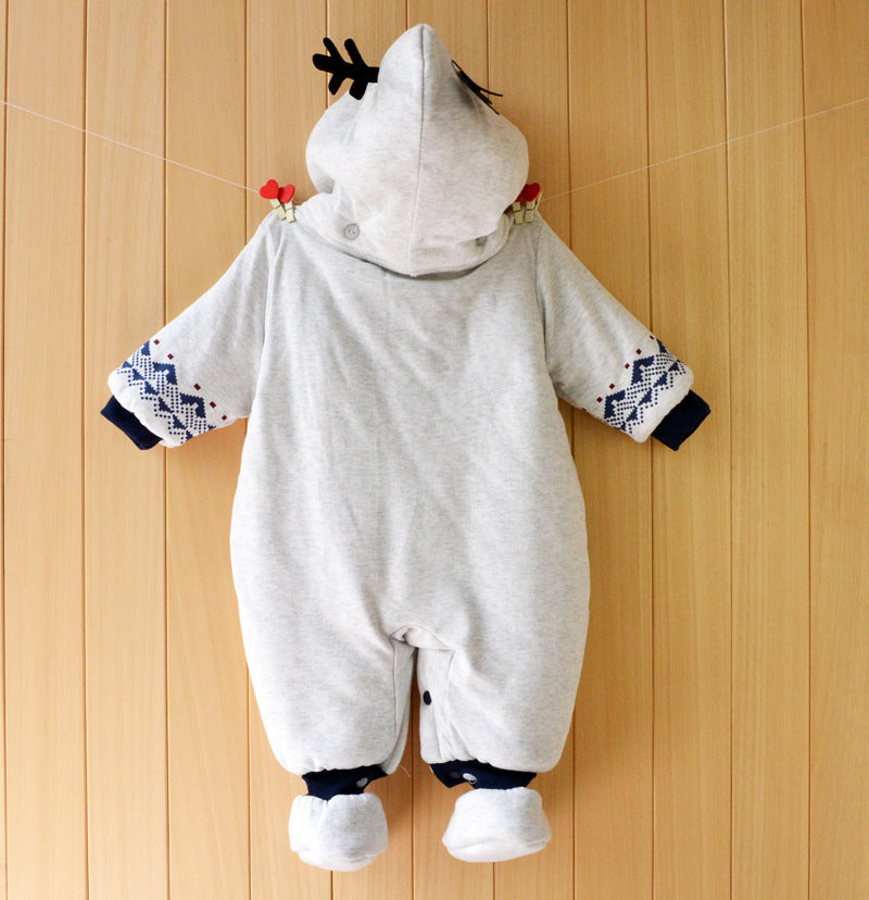 Baby Reindeer One-piece Hooded Romper