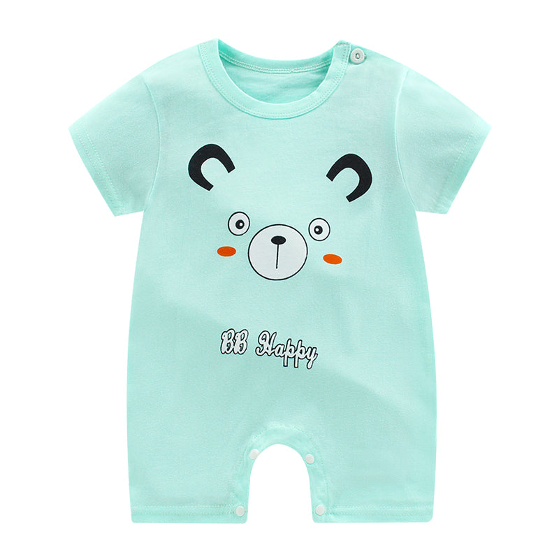 Baby Cotton Romper Short Sleeve Spring Summer Bodysuit Boy Girl Pajamas