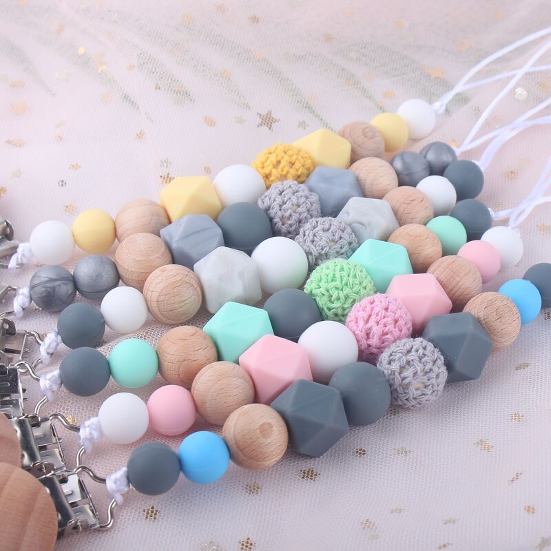 Baby silicone pacifier chain