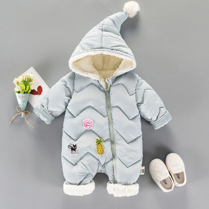 Baby Warm Jumpsuit Winter Girl Boy Newborn Jumper