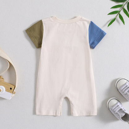 Summer Baby Jumpsuit Three-dimensional Color Matching