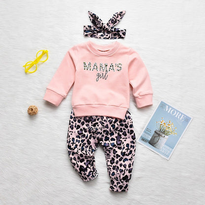 Baby Girl Pink Leopard Patterned Pants