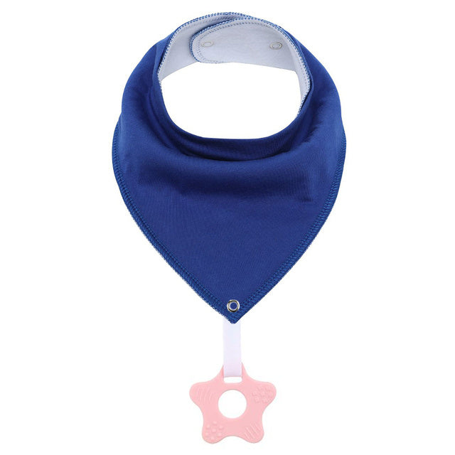 Cotton Baby Bandana Bib And Teething Toy