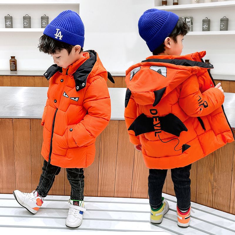 Boys Fashion Stylish Down Jacket Mid-length Coat