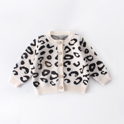 Leopard Pattern Cardigan Sweater