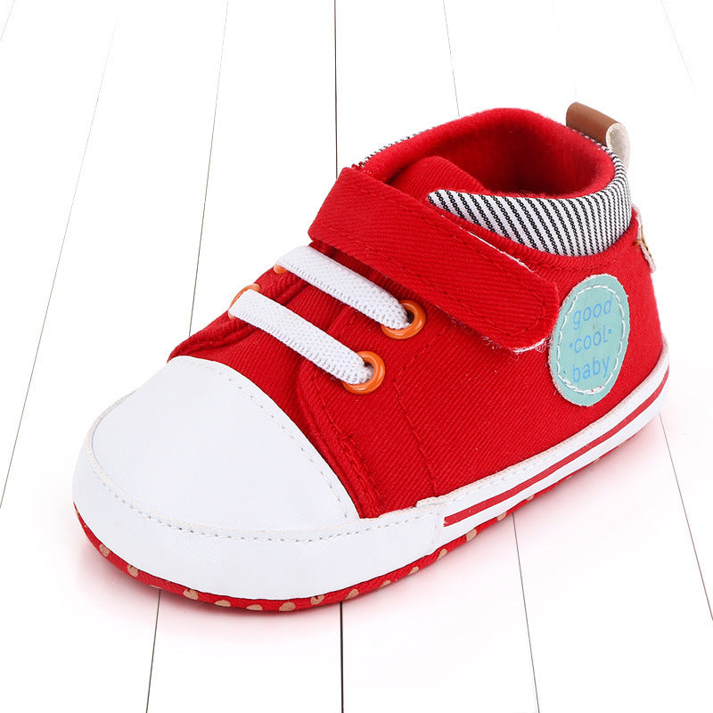 babyshoes canvas baby shoes casual baby shoes Velcro soft bottom toddler shoes 2493