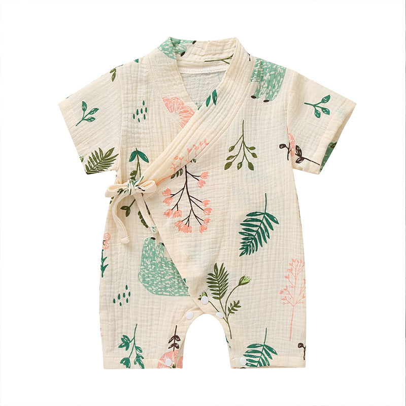 Men and women baby short sleeve kimono