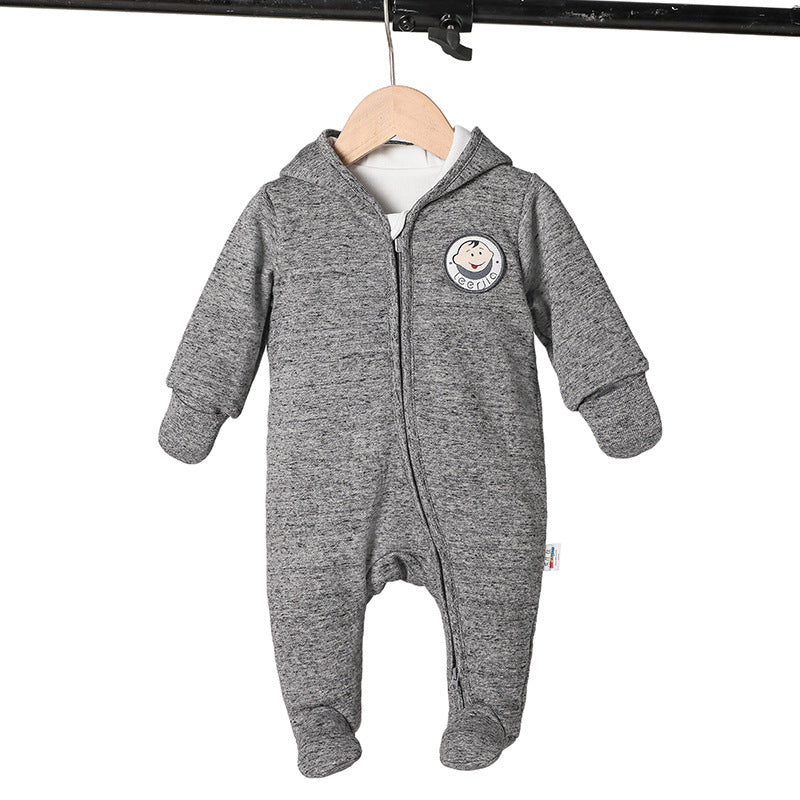 Male and female baby color cotton double-layer cotton romper