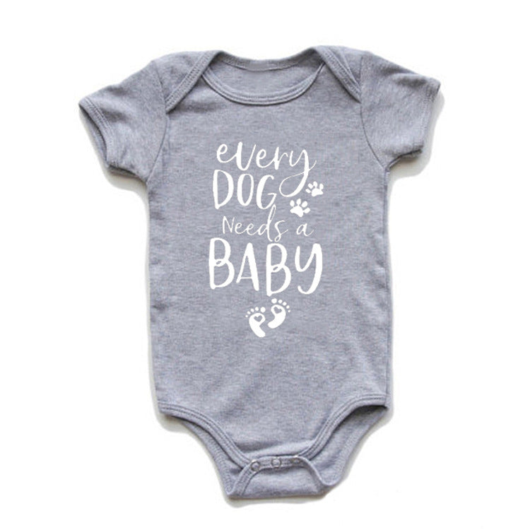 Printed Triangle Baby Romper Bodysuit