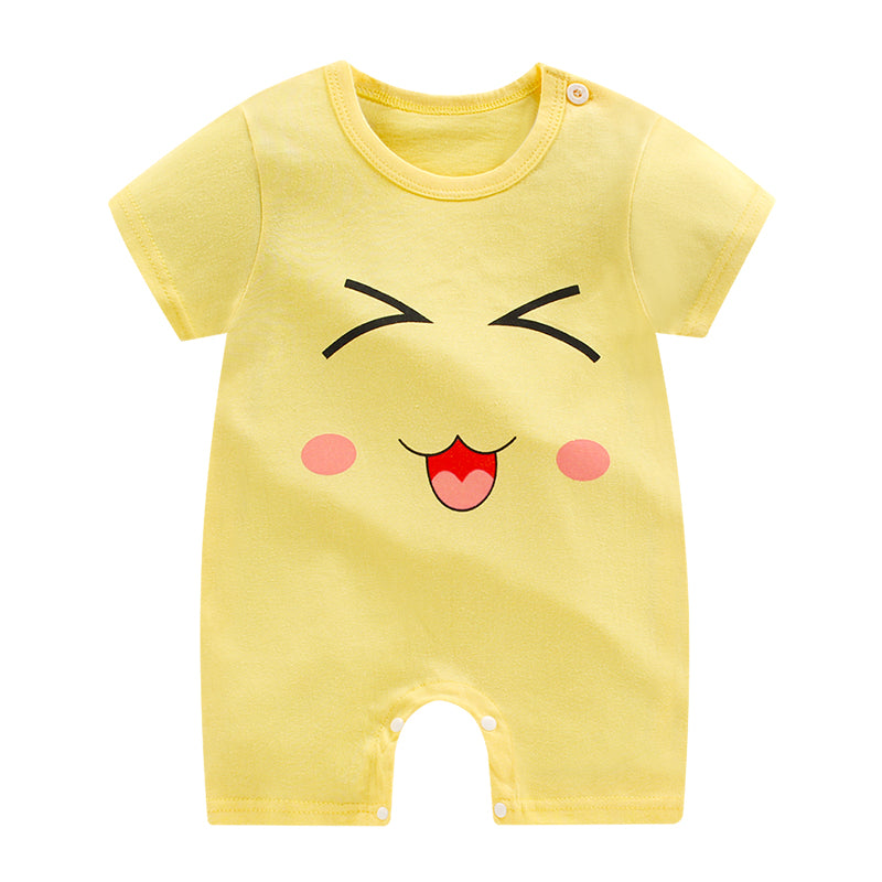 Baby Cotton Romper Short Sleeve Spring Summer Bodysuit Boy Girl Pajamas