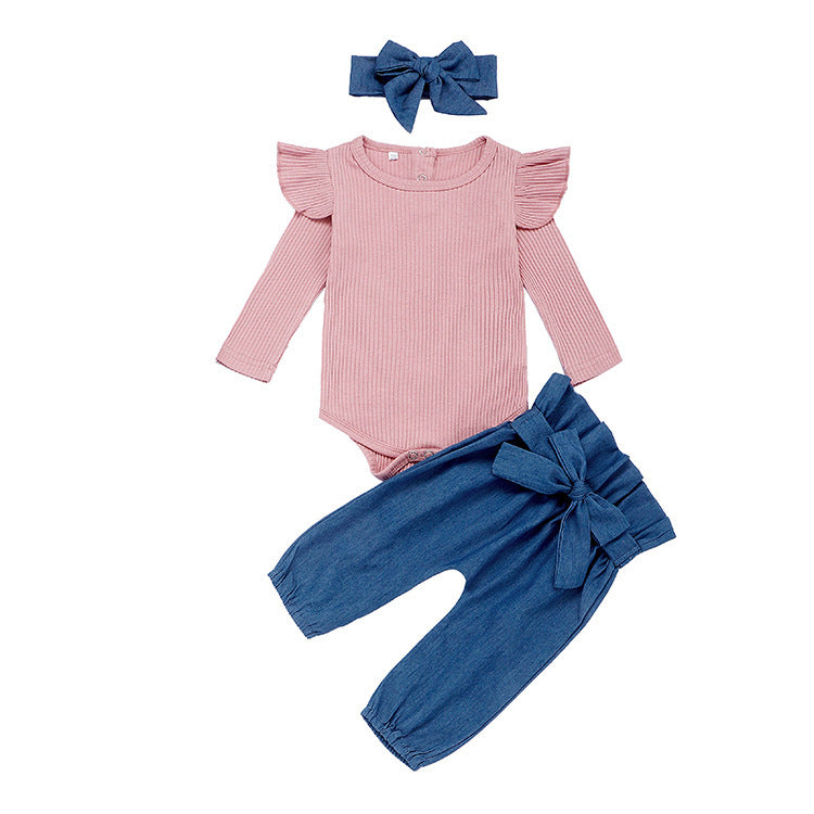 Baby Long Sleeve T Shirt and Pants Set