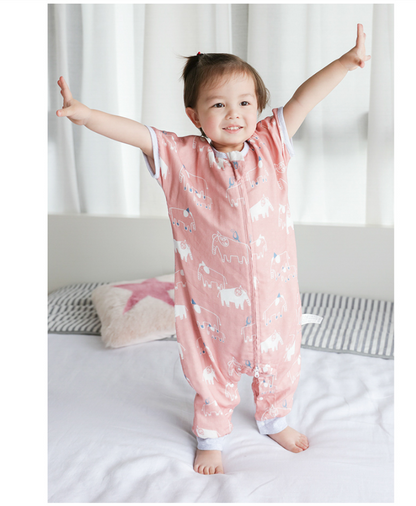 Baby thin bamboo cotton gauze sleeping bag