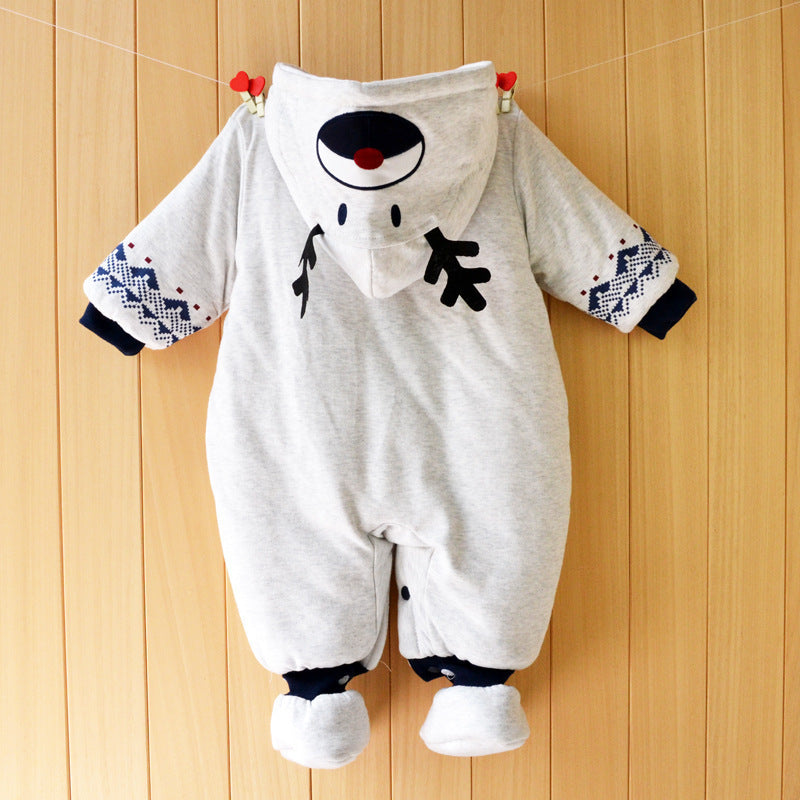 Baby Reindeer One-piece Hooded Romper