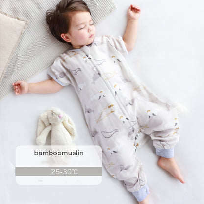 Baby thin bamboo cotton gauze sleeping bag