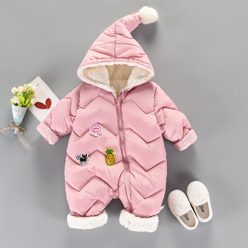 Baby Warm Jumpsuit Winter Girl Boy Newborn Jumper