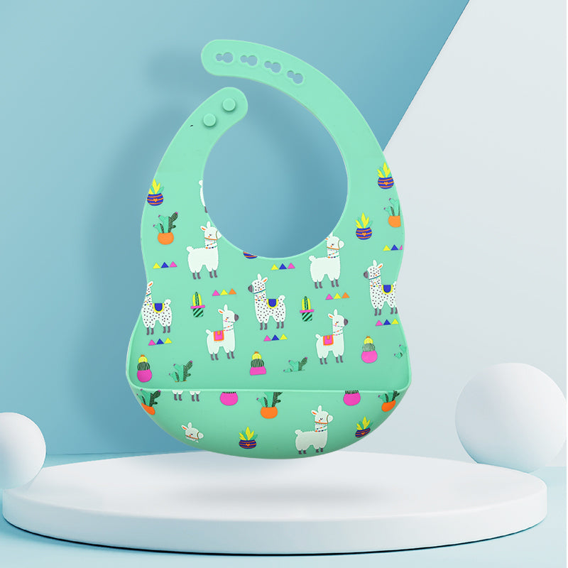 Silicone baby eating bib