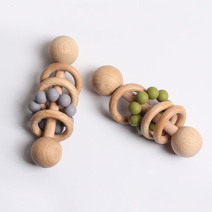 Beech rattle baby teeth toy