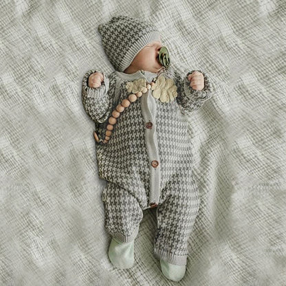 Baby Knitted Onesie Cotton Long Sleves