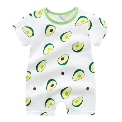 New baby romper cotton thin short-sleeved baby one-piece