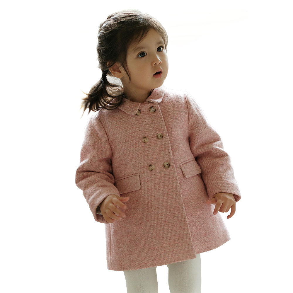 Toddler Girls' Wool Coat Warm Outerwear