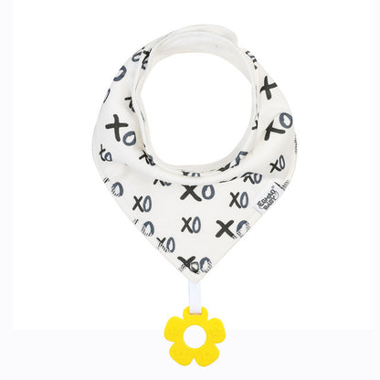 Cotton Baby Bandana Bib And Teething Toy