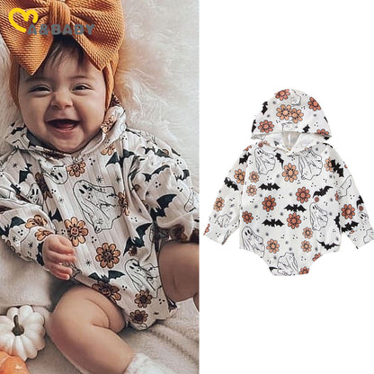 Halloween Autumn Newborn Infant Baby Boys Girls Rompers 0-24