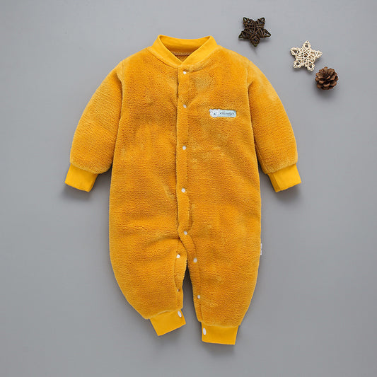 Baby Warm Onesie Pajamas Girl Boy Autumn Winter Thickened Baby Clothes