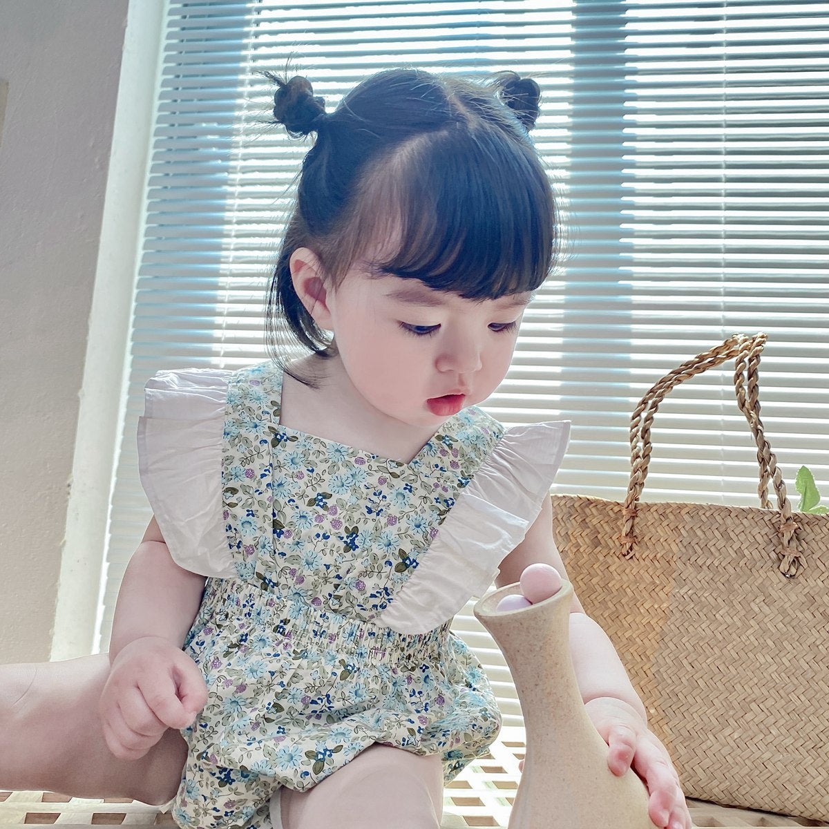 Baby Flower Strap Girl Bodysuit