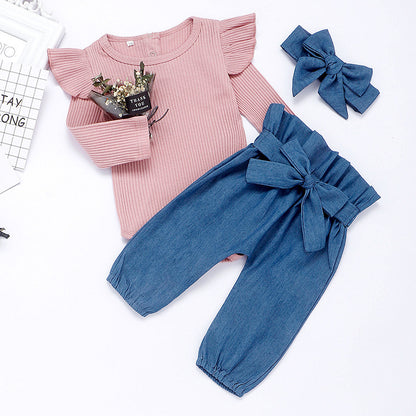 Baby Long Sleeve T Shirt and Pants Set