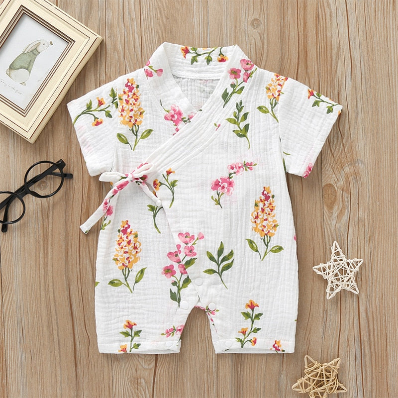 Men and women baby short sleeve kimono